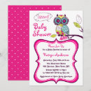 Search for pink owl baby shower invitations Owls