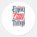 Search for the little things stickers Typography