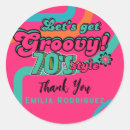 Search for disco birthday stickers Seventies