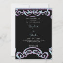 Search for blue scroll invitations Vintage