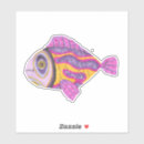 Search for large fish stickers Illustration