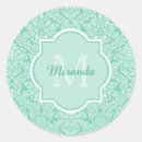 Search for damask monogram stickers Elegant