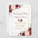 Search for burgundy gold engagement party invitations Rustic