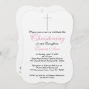 Search for pink and silver christening invitations Cross