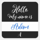 Search for hello my name stickers Black