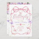 Search for purple butterfly birthday invitations Coquette