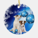 Search for jack russell dog christmas tree decorations Snow