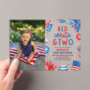 Search for red white and two birthday invitations Independence day birthday
