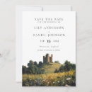 Search for castle wedding save the dates Watercolor