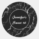 Search for sweet 16th birthday party stickers Black and white