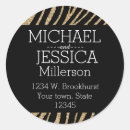 Search for black and gold address stickers White