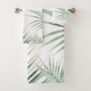 Search for green leaves bath towels Palm leaf