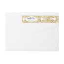 Search for gold damask return address labels Golden