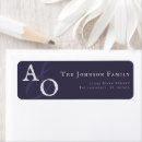 Search for purple monogram return address labels Typography