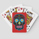 Search for sugar skull playing cards Black