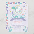 Search for purple and teal birthday invitations Mermaid