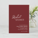Search for burgundy red bridal shower invitations Elegant