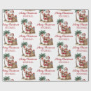 Search for beach santa wrapping paper Palm tree