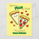 Search for cute pizza postcards Cartoon