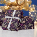 Search for purple gold christmas wrapping paper Floral
