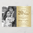 Search for 20th wedding anniversary invitations Elegant