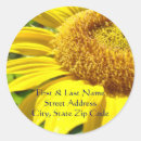 Search for sunflower address stickers Yellow