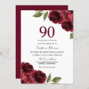 Search for red 90th birthday invitations Elegant