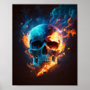 Search for burning art Skull