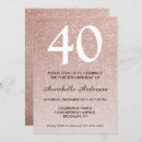 Search for gold glitter 40th birthday invitations Forty