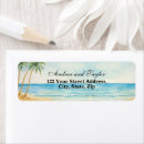 Search for beach sand return address labels Palm trees