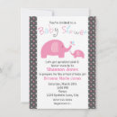 Search for pink grey elephant baby shower invitations Modern