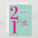 Search for green 21st birthday invitations Twenty one
