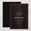 Search for red and black lace birthday invitations Gothic