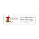 Search for red bow return address labels Calligraphy