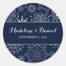 Search for snowflake wedding stickers Navy blue