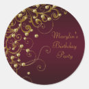 Search for elegant swirls stickers Burgundy