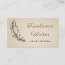 Search for freelance writer business cards Minimalist