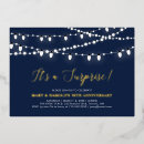 Search for blue gold 50th wedding anniversary invitations Modern