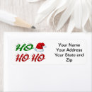 Search for santa hat return address labels Typography