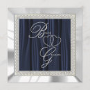 Search for navy blue silver white wedding invitations Classy