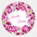 Search for dark pink wedding stickers Floral