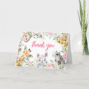 Search for girls safari thank you cards Jungle animals