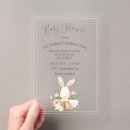 Search for bunny baby girl shower invitations Watercolor