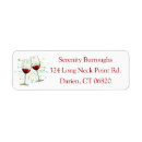 Search for red wine return address labels Winery