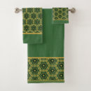 Search for green decorative gold bath towels Geometric