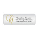 Search for initial c return address labels Monogrammed