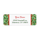 Search for holly return address labels Green red