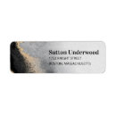 Search for dark gray return address labels Gold