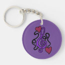 Search for heart clefs key rings Music lover