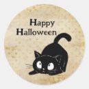 Search for vintage black cat stickers Halloween